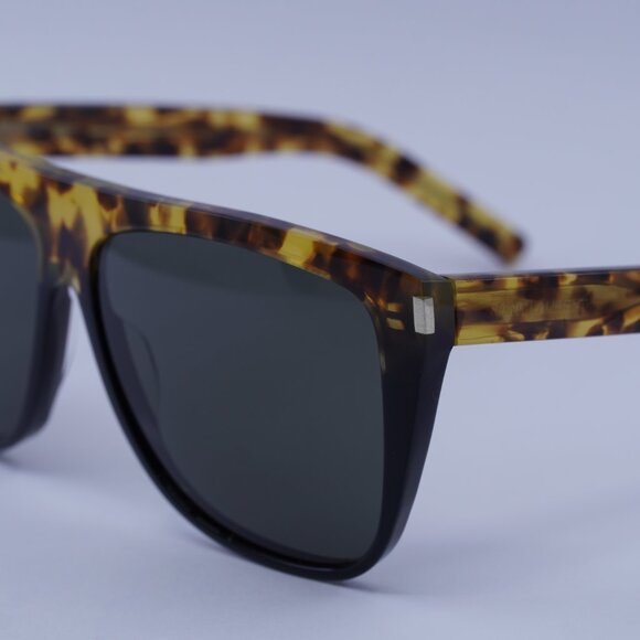 Saint Laurent SL1 010 Sunglasses Havana/Black Square Frame, Grey Lenses - Picture 7 of 12